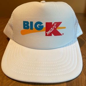 Vintage 9s White Kmart Trucker Hat 